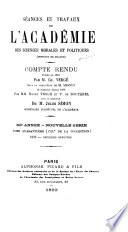 Séances et travaux de l'Académie des sciences morales et politiques, compte rendu