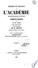 Seances et Travaux de l'Academie des Sciences Morales et Politiques
