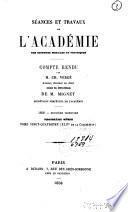 Seances et Travaux de l'Academie des Sciences Morales et Politiques