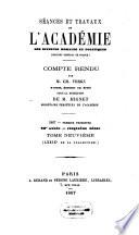 Séances et travaux de l'Académie des Sciences Morales et Politiques