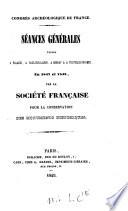 Séances générales tenues à ... en ... par la Société française pour la conservation des monuments historiques