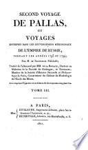 Second voyage de Pallas, ou voyages entrepris dans les gouvernemens méridionaux de l'Empire de Russie