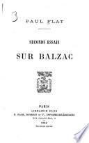 Seconds essais sur Balzac