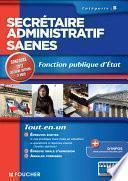 Secrétaire administratif SAENES catégorie B. Fonction publique d'état Concours 2012
