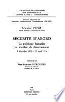 Sécurité d'abord