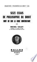 Seize essais de philosophie du droit