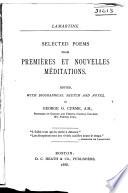 Selected poems from Premieres et Nouvelles meditations