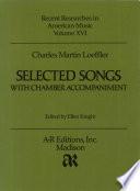 Selected songs with chamber accompaniment