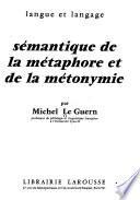 Sémantique de la métaphore et de la métonymie