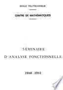 Séminaire d'analyse fonctionnelle