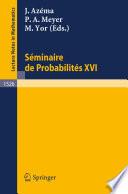 Seminaire de Probabilites XXVI