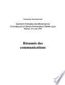 Séminaire international Gestion intégrée des ressources naturelles en zones inondables tropicales (Bamako, 20-23 juin 2000)