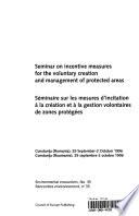 Seminar on Incentive Measures for the Voluntary Creation and Management of Protected Areas