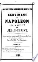 Sentiment de Napoléon sur la divinité de Jésus-Christ