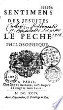 Sentiments des Jésuites touchant le péché philosophique