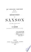 Sept générations d'exécuteurs 1688-1847