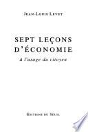 Sept leçons d'économie à l'usage du citoyen