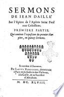 Sermons de Iean Daille' sur l'epître de l'apôtre saint Paul aux Colossiens. Premier \-troisiesme! partie