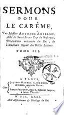 Sermons... par Messire Antoine Anselme,...