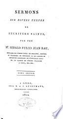 Sermons sur divers textes de l'Ecriture
