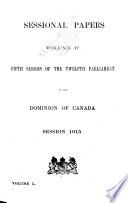 Sessional Papers of the Parliament of the Dominion of Canada