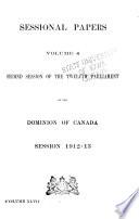 Sessional Papers of the Parliament of the Dominion of Canada