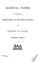 Sessional Papers of the Parliament of the Dominion of Canada