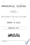 Sessional Papers of the Parliament of the Dominion of Canada