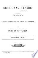 Sessional Papers of the Parliament of the Dominion of Canada