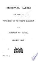 Sessional Papers of the Parliament of the Dominion of Canada