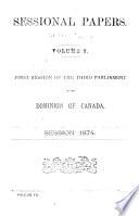 Sessional Papers of the Parliament of the Dominion of Canada