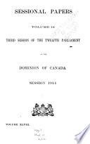 Sessional Papers of the Parliament of the Dominion of Canada