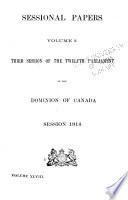 Sessional Papers of the Parliament of the Dominion of Canada
