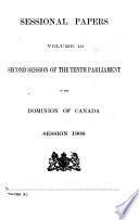 Sessional Papers of the Parliament of the Dominion of Canada