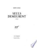 Seuls demeurent