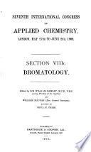 Seventh International Congress of Applied Chemistry: Contents. Organisation of the congress. General meetings
