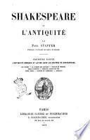 Shakespeare et l'antiquite par Paul Stapfer