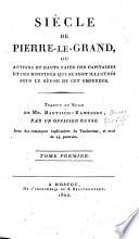 Siècle de Pierre-Le-Grand