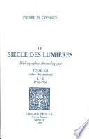 Siècle des Lumières : bibliographie chronologique (le)