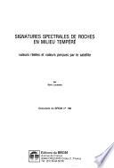 Signatures spectrales de roches en milieu tempéré
