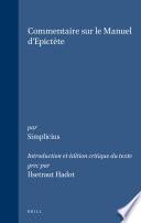 Simplicius - Commentaire sur le Manuel d'Epictète