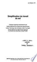 Simplification du travail du sol