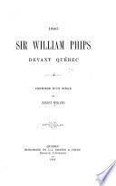 Sir William Phips devant Québec