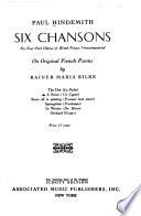 Six chansons: A swan (Un cygne)