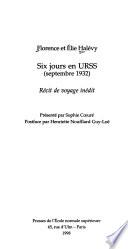 Six jours en URSS (septembre 1932)