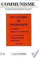 Six lettres de boukharine