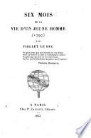 Six mois de la vie d'un jeune homme (1797)