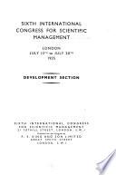 Sixth International Congress for Scientific Management