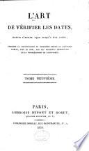 “L'”art de vérifier les dates, depuis l'année 1770 jusqu'à nos jours