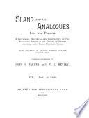Slang and Its Analogues Past and Present